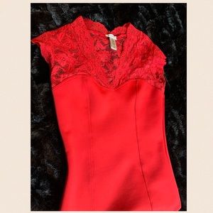 Cache Top - Lace - Red - Stretch - Size Small - Never worn
